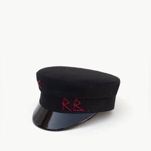 Ruslan Baginskiy Black Wool Baker Boy Cap